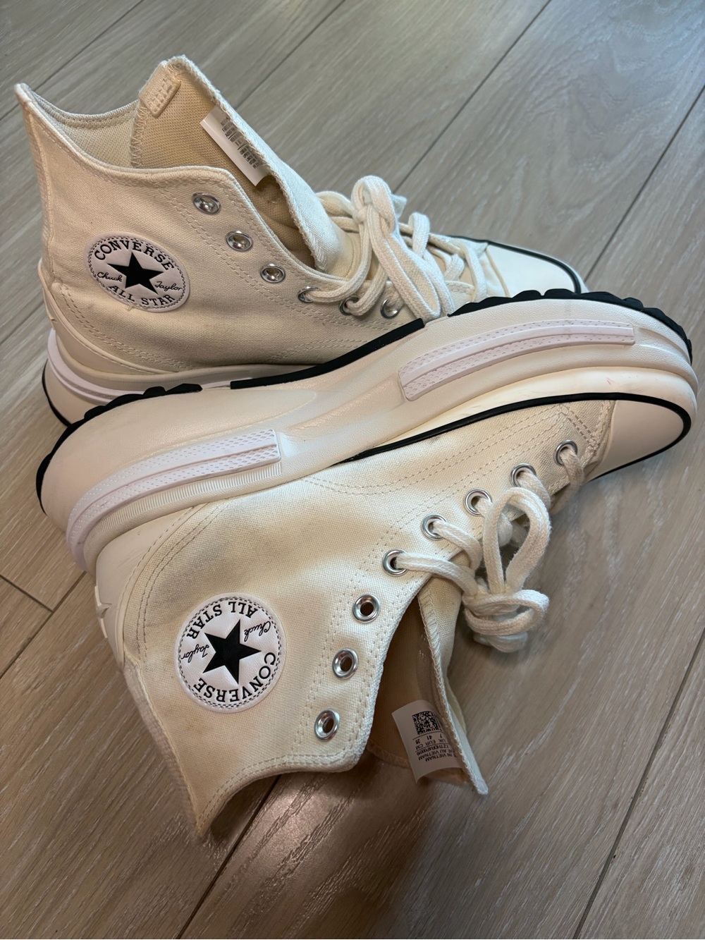 Converse High Top Platform Sneakers - Off White